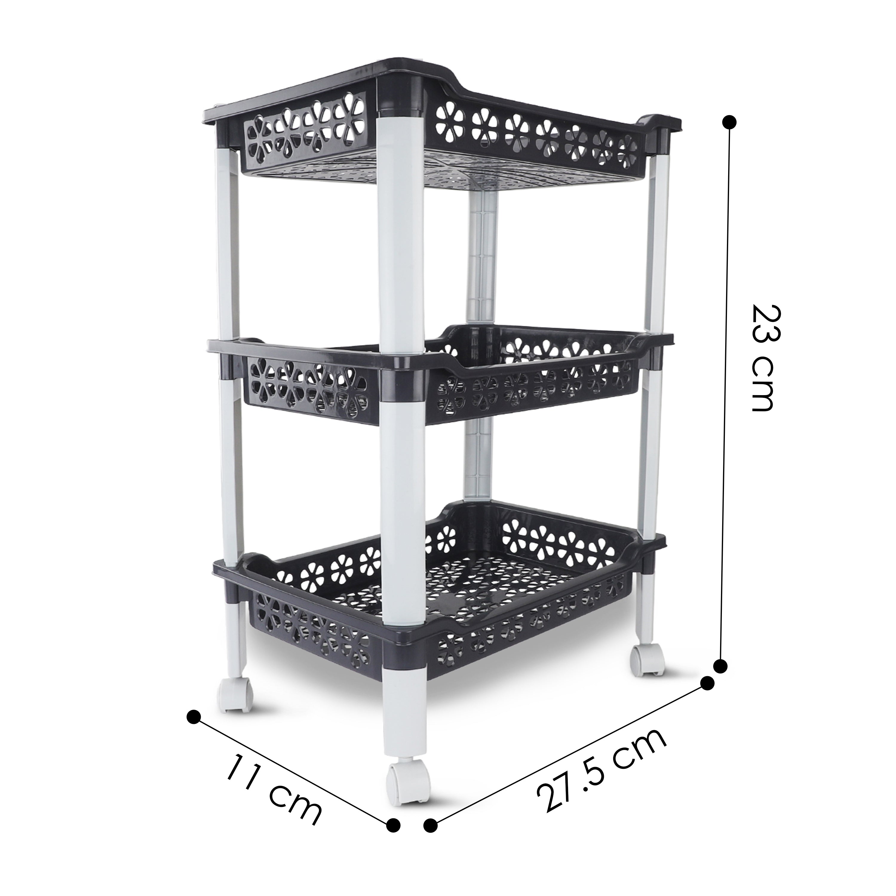 Candy Rectangular Trolley Grey / 3 Layer
