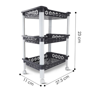 Candy Rectangular Trolley Grey / 3 Layer