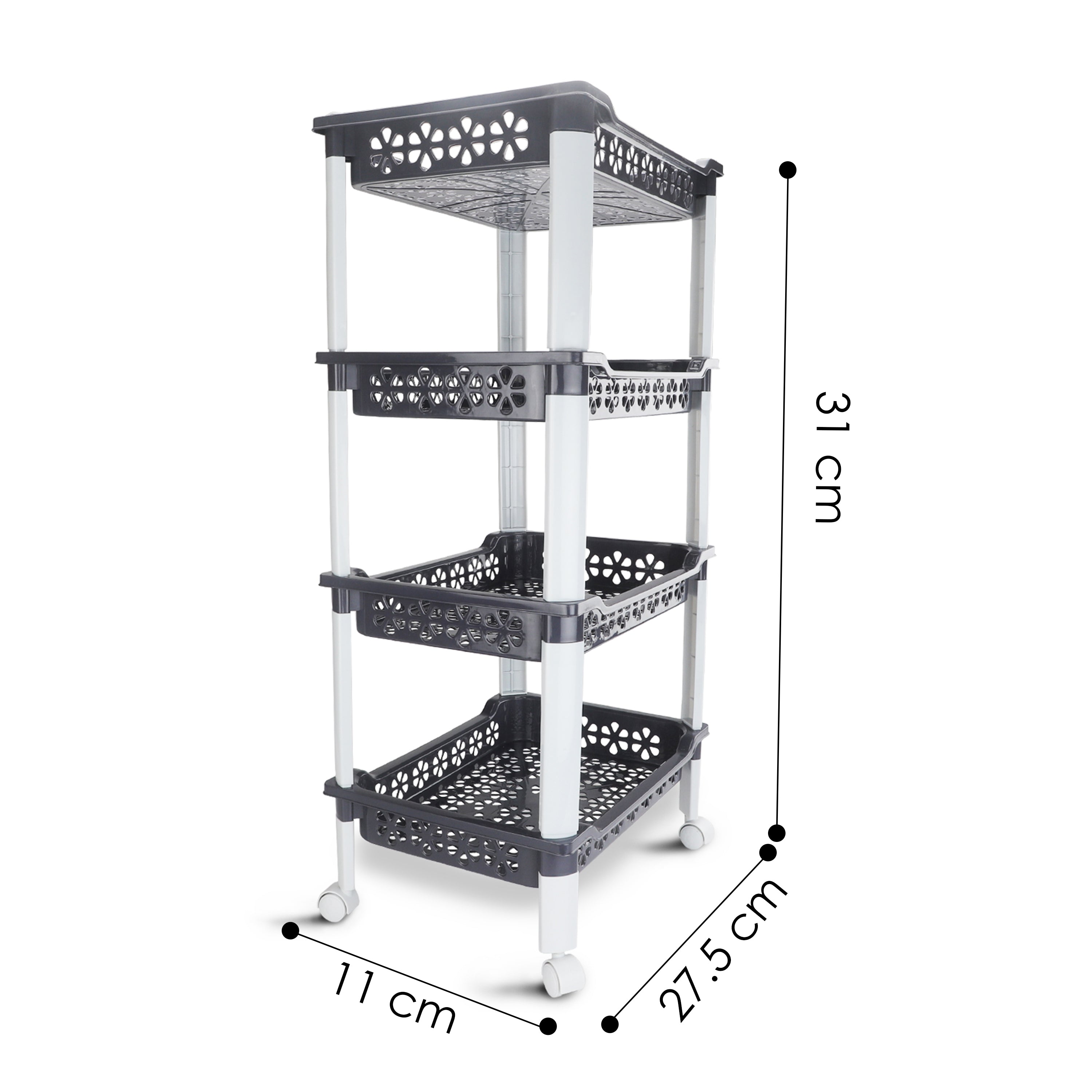 Candy Rectangular Trolley Grey / 4 Layer