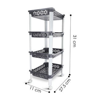 Candy Rectangular Trolley Grey / 4 Layer