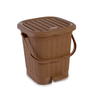 Mikado Table Top Dustbin Brown