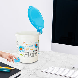 Cute Clean Dlx Table Top Dustbin, 2 Ltr Blue