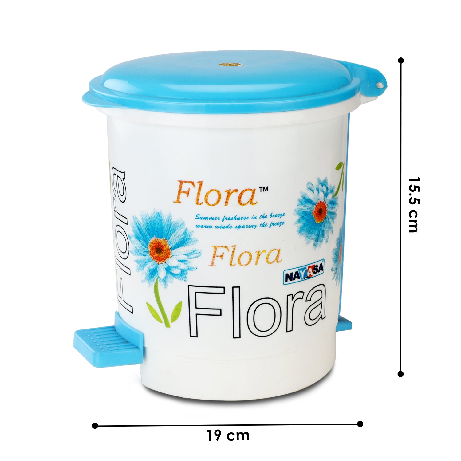 Cute Clean Dlx Table Top Dustbin, 2 Ltr Blue