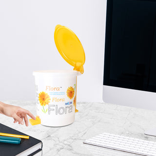 Cute Clean Dlx Table Top Dustbin, 2 Ltr Yellow