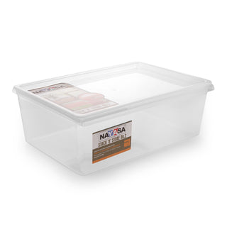 Stack N Store Storage Box, Transparent Combo ( 12 Ltr + 5 Ltr X 2) / Set of 3