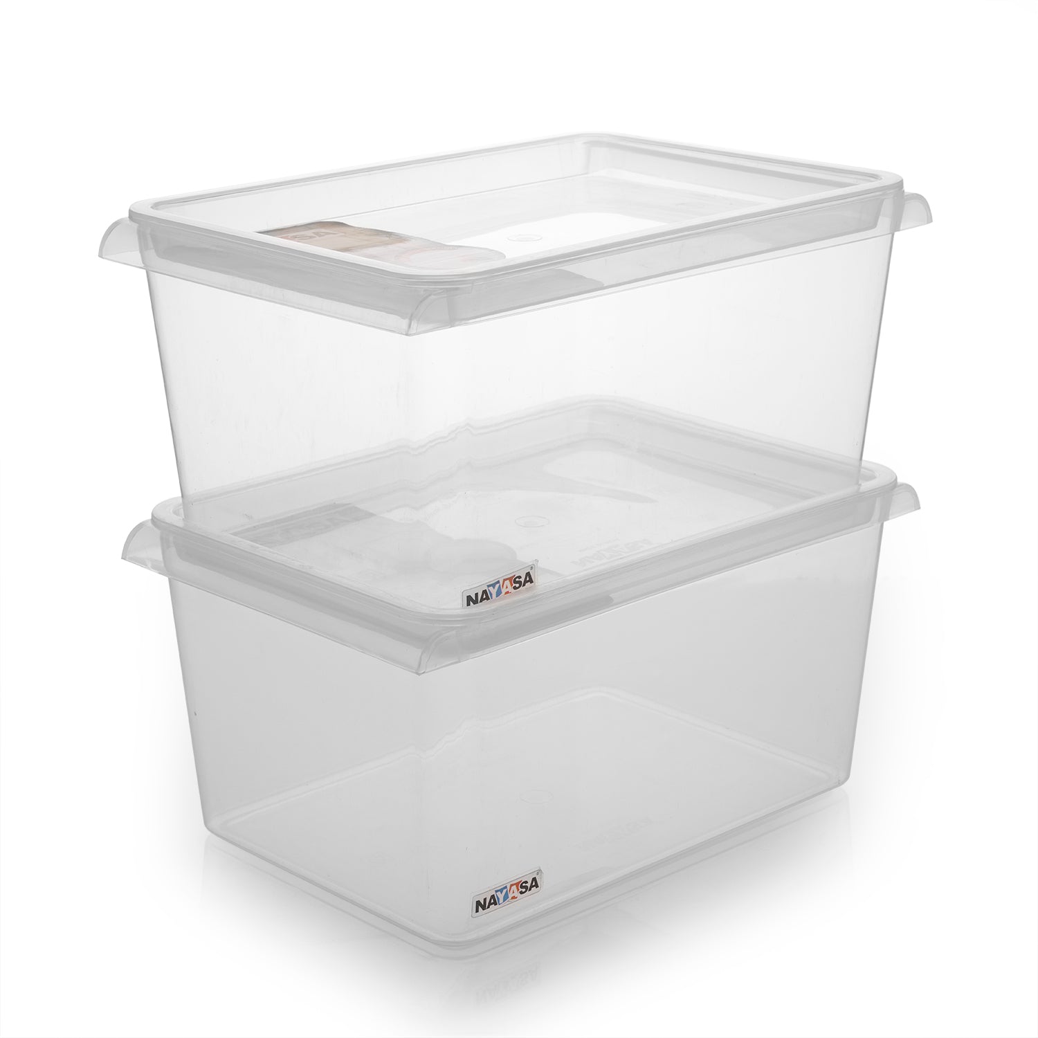 Stack N Store Storage Box, Transparent Combo ( 12 Ltr + 5 Ltr X 2) / Set of 3