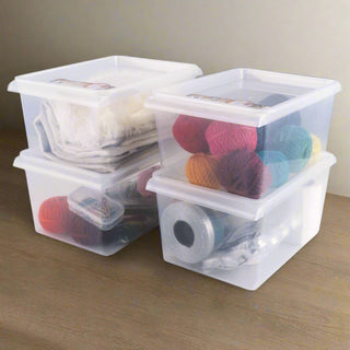 Stack N Store Storage Box, Transparent 5 Ltr / Set of 4