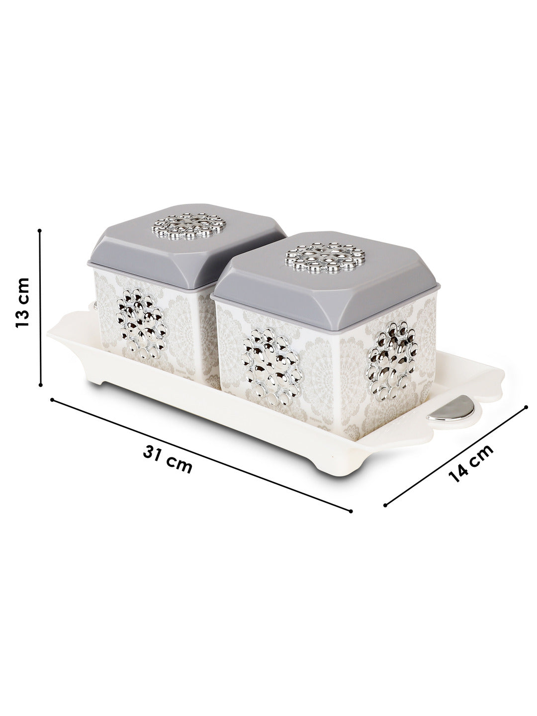 Florentine Dryfruit Set 2, 500 ml Grey