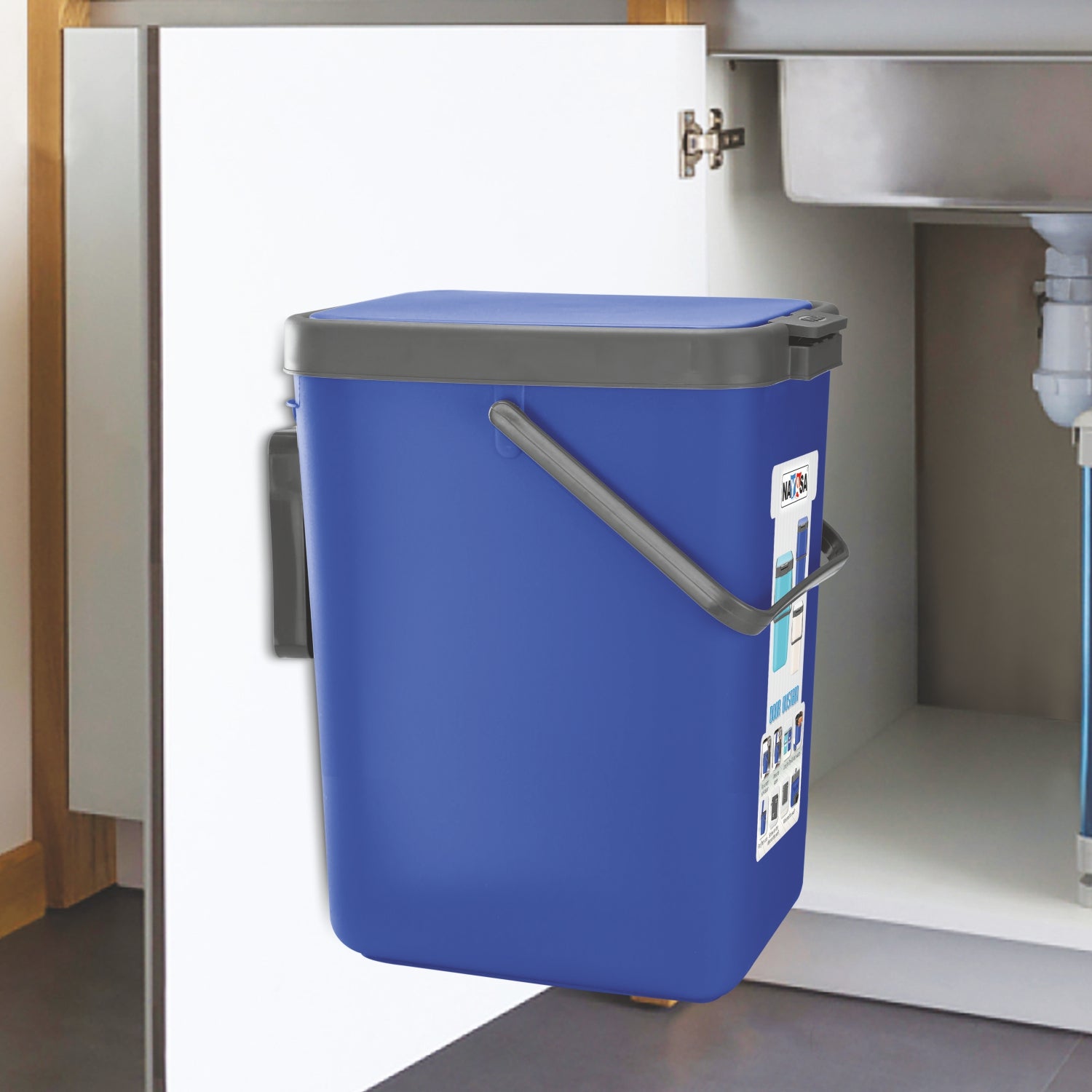 Door Dust Bin Blue / 18 Ltrs