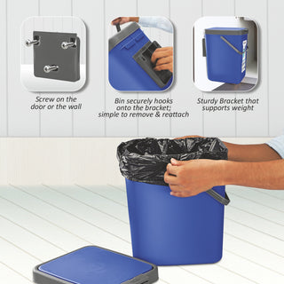 Door Dust Bin Blue / 18 Ltrs