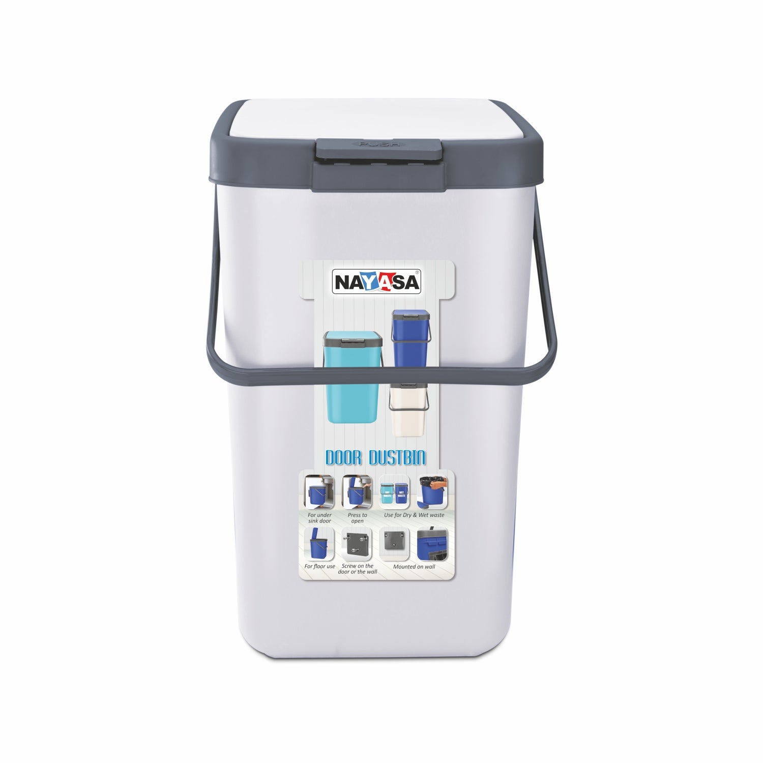 Door Dust Bin White / 18 Ltrs