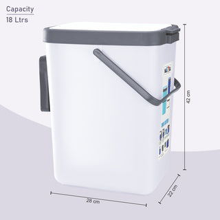 Door Dust Bin White / 18 Ltrs