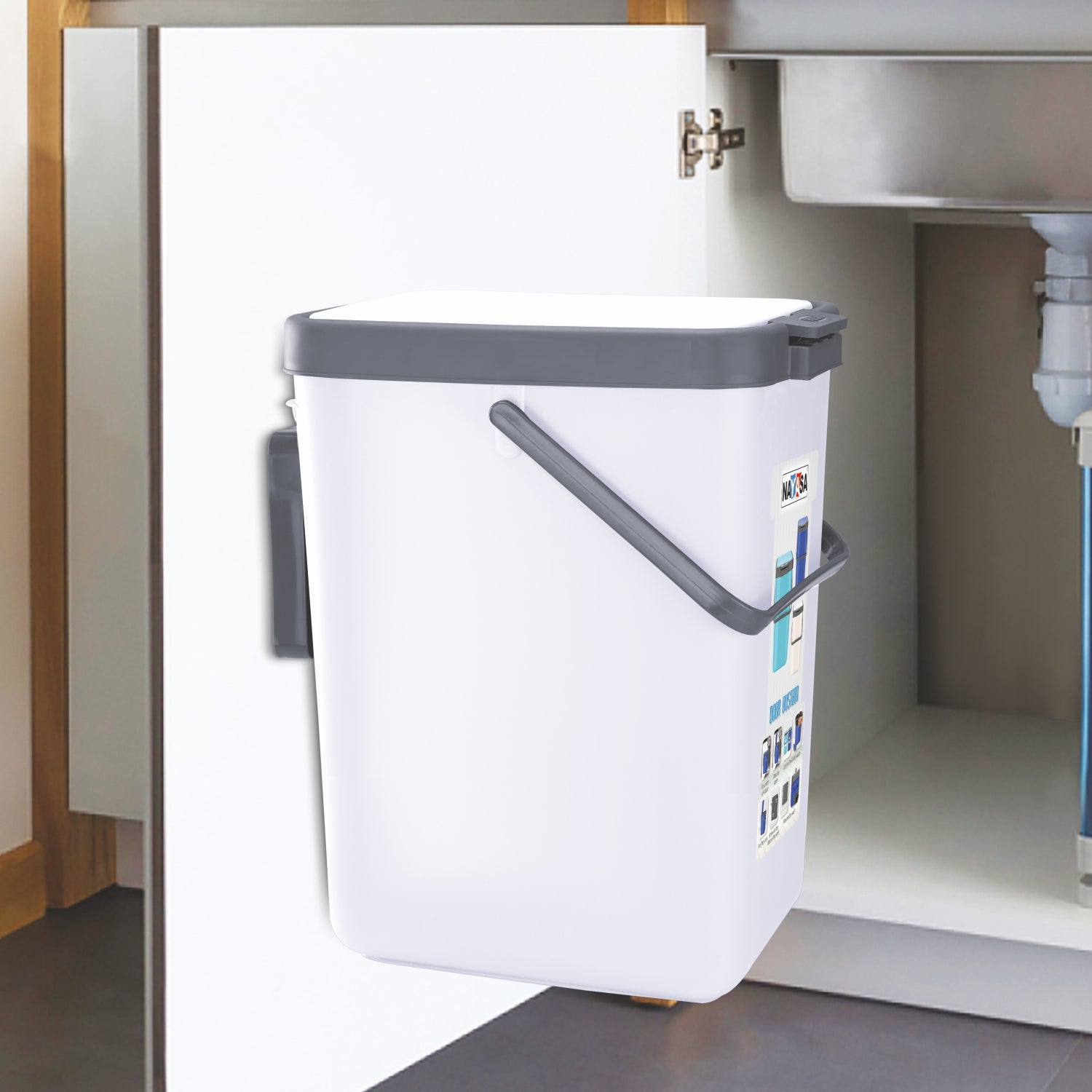 Door Dust Bin White / 18 Ltrs