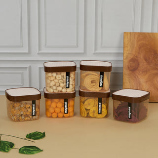Fusion Food Storage Container Brown / 750 ml / Set of 6