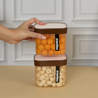 Fusion Food Storage Container Brown / 750 ml / Set of 6