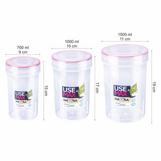 Use Max Glaze Food Storage Container Pink