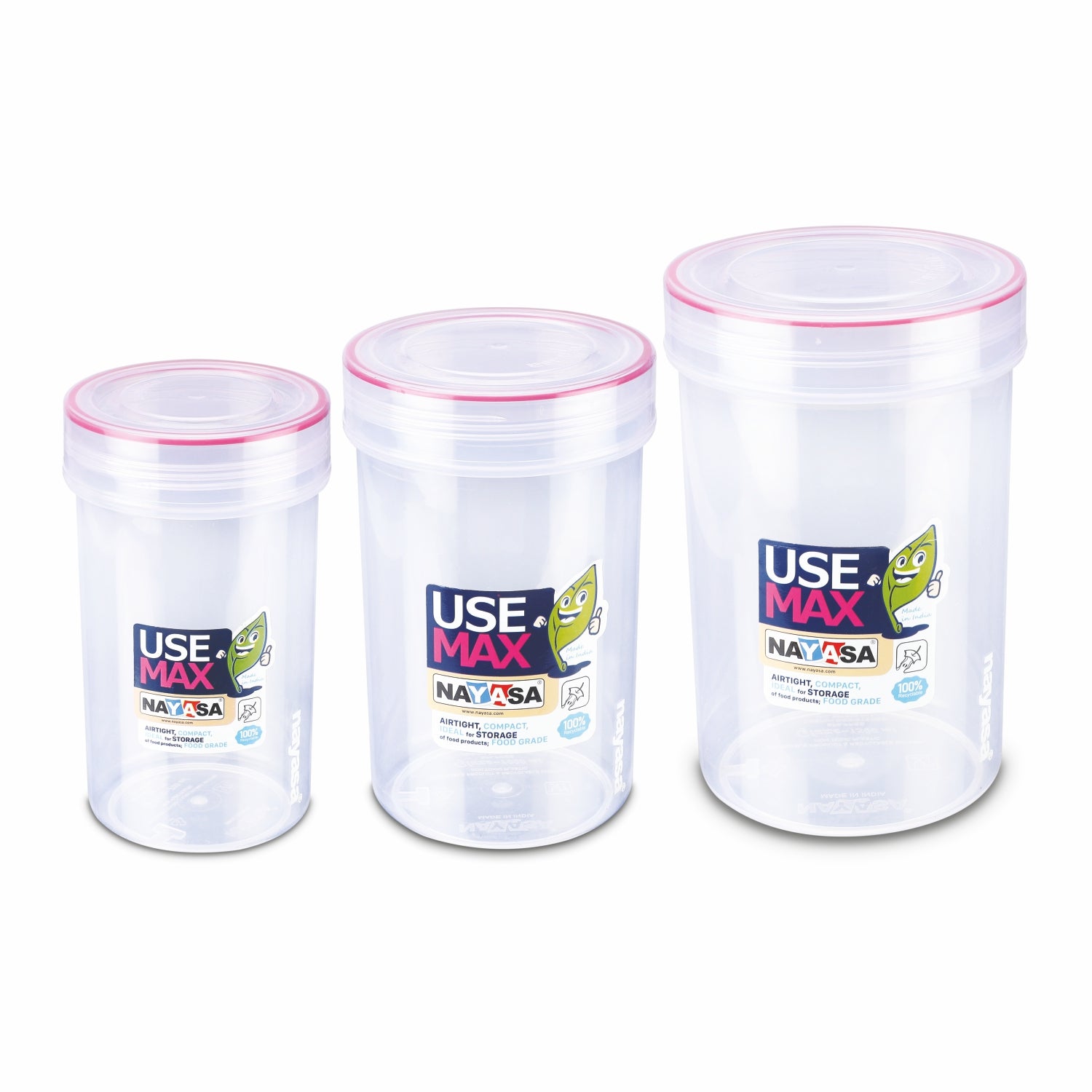 Use Max Glaze Food Storage Container Pink