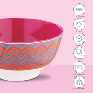 Melamine Noodle Bowl Deluxe, 350 ml Chevron / 2