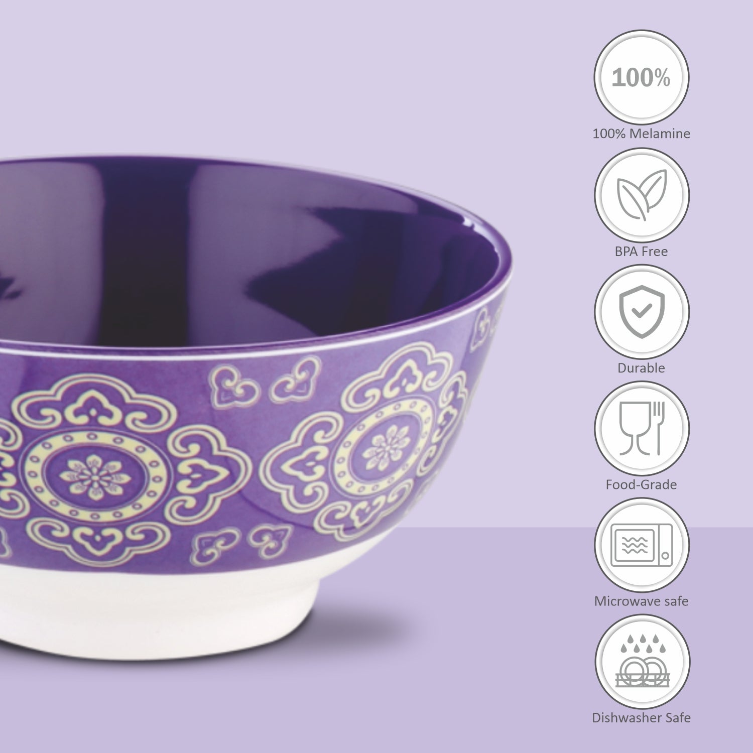 Melamine Noodle Bowl Deluxe, 1100 ml Liberty Violet / 2