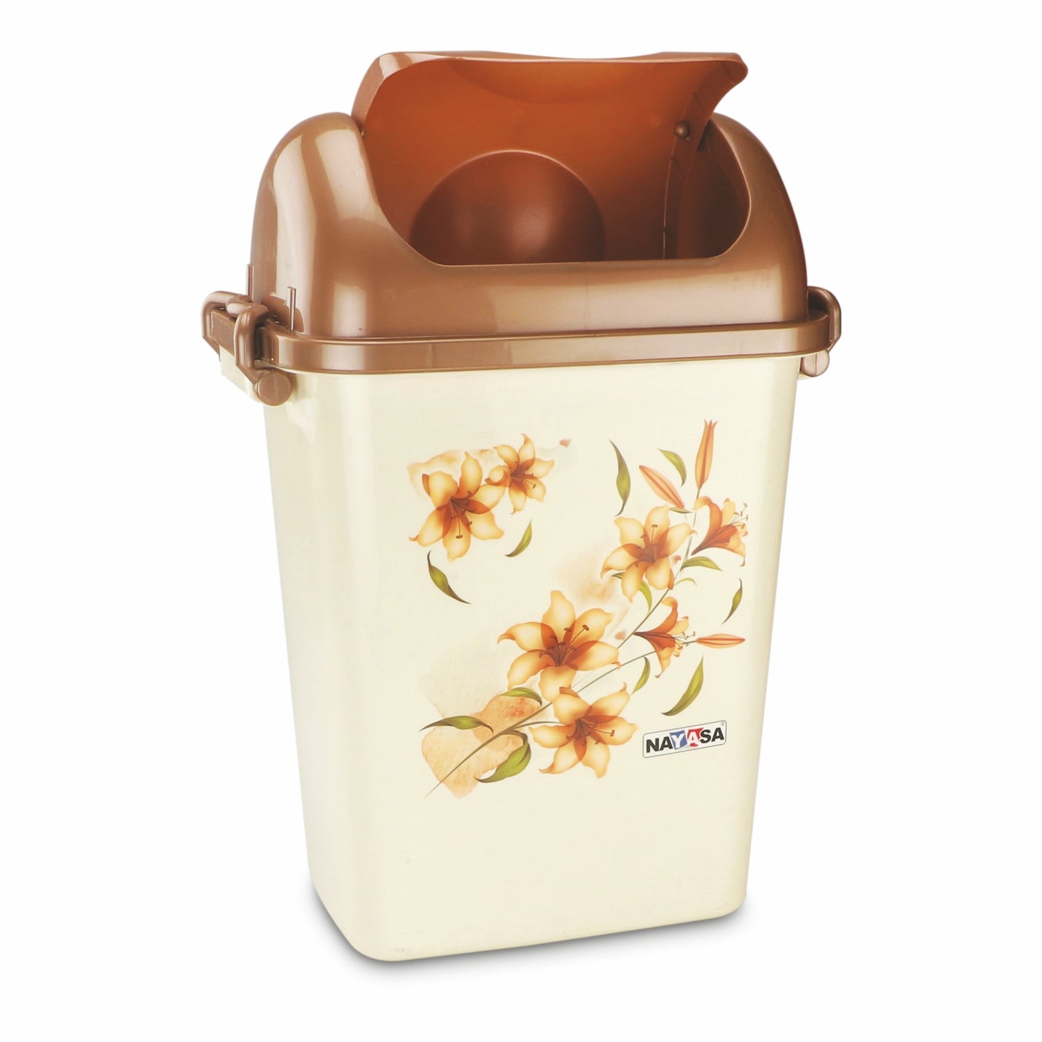 Swing Bin Dustbin Brown / 13.5 Ltrs