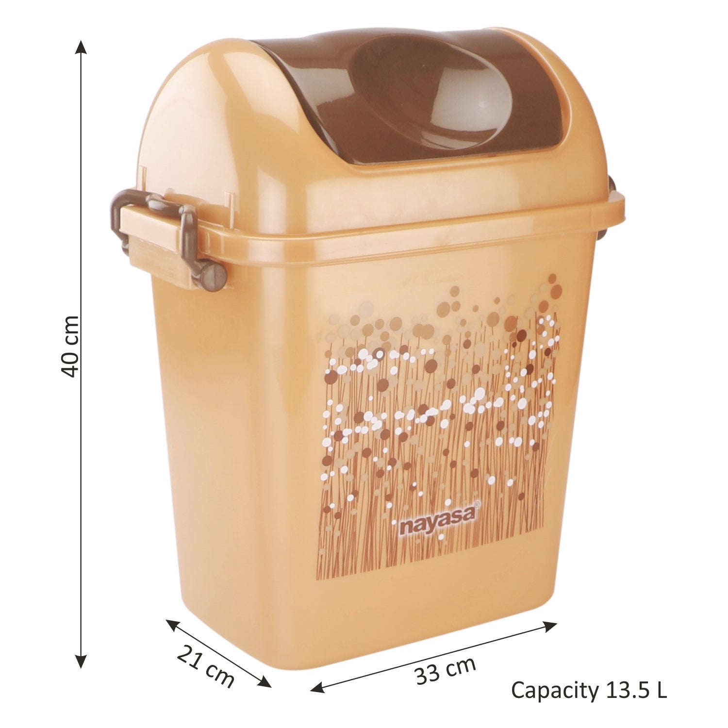 Funk Square Dustbin 14 Brown