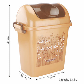 Funk Square Dustbin 14 Brown