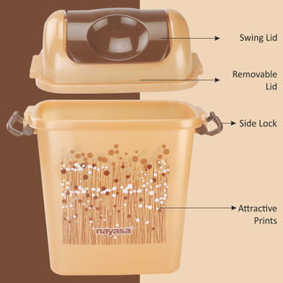 Funk Square Dustbin 14 Brown
