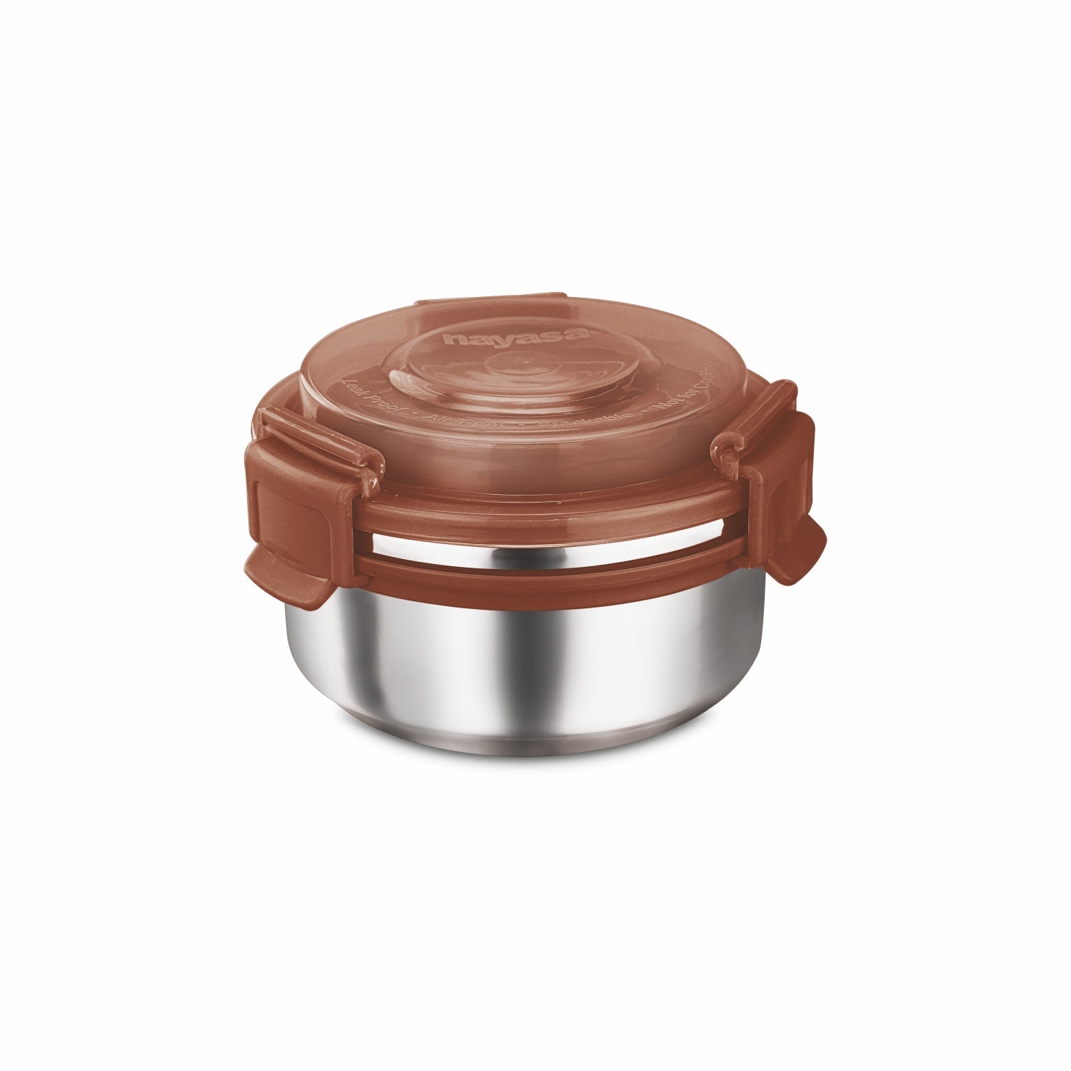 Aqua Lock Round Lunch Box Brown / 450 ml / Set of 1