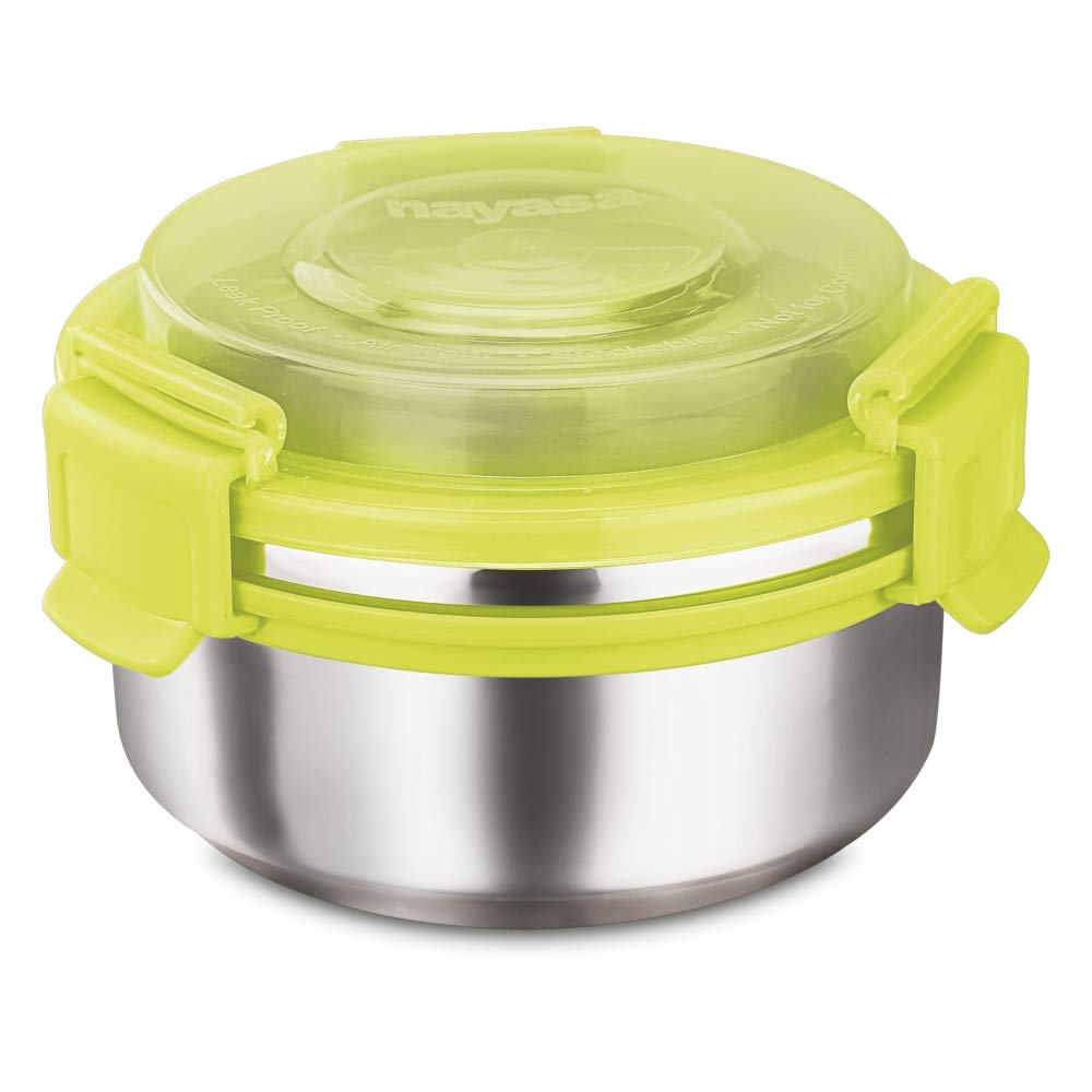 Aqua Lock Round Lunch Box Green / 450 ml / Set of 1