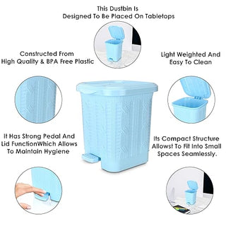 Mikado Waste Paper Dustbin Blue / 7.2 Ltrs
