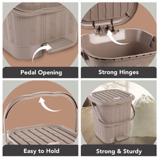 Mikado Waste Paper Dustbin Cream / 12.6 Ltrs