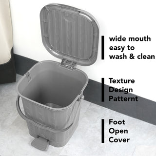 Mikado Waste Paper Dustbin Light Grey / 12.6 Ltrs