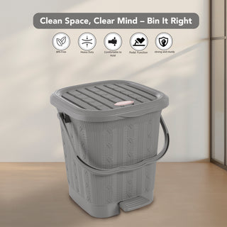 Mikado Waste Paper Dustbin Light Grey / 12.6 Ltrs