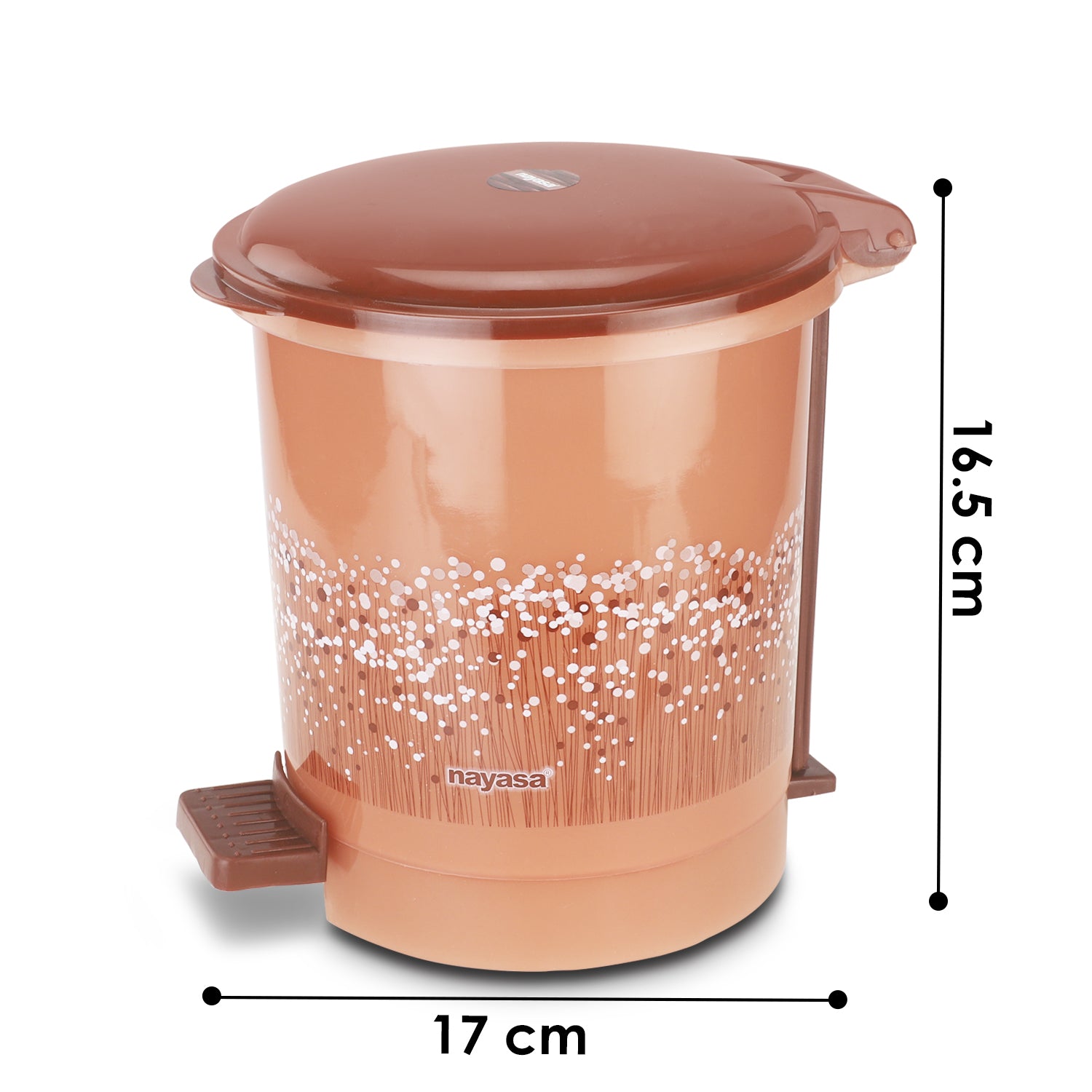 Cute Clean Dlx Table Top Dustbin, 2 Ltr Brown