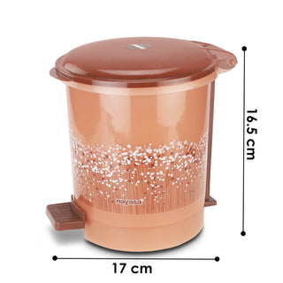 Cute Clean Dlx Table Top Dustbin, 2 Ltr Brown