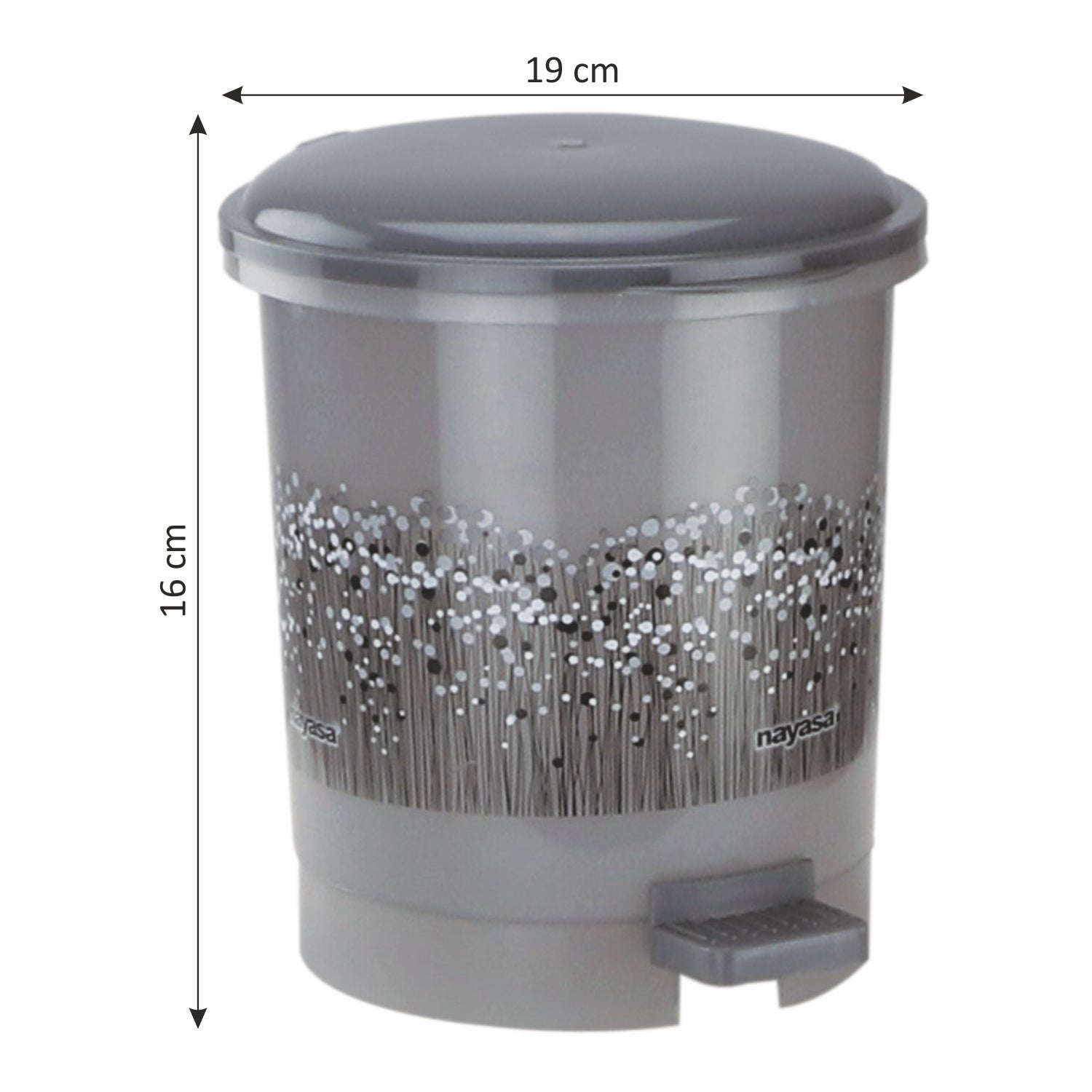 Cute Clean Dlx Table Top Dustbin, 2 Ltr Grey