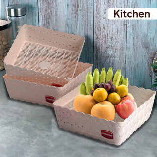 Ocean Basket, Set of 3 Light Pink