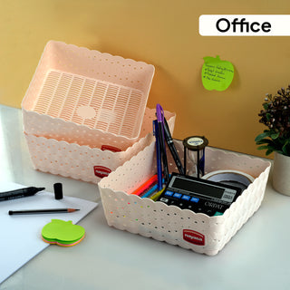 Ocean Basket, Set of 3 Light Pink