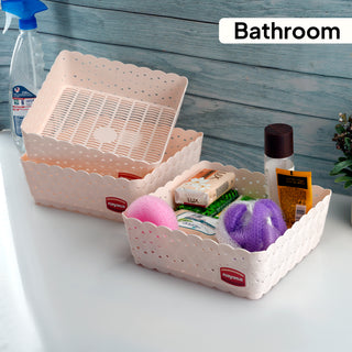 Ocean Basket, Set of 3 Light Pink