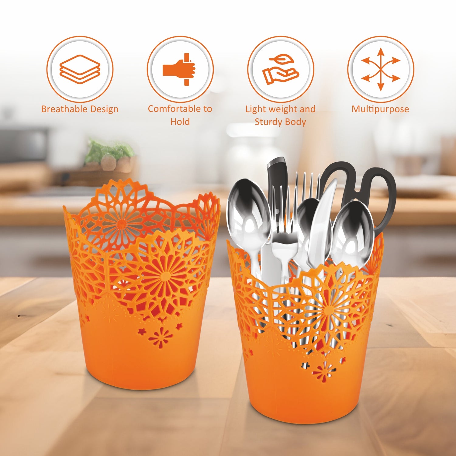 Lacy Tall, Set of 2 Orange