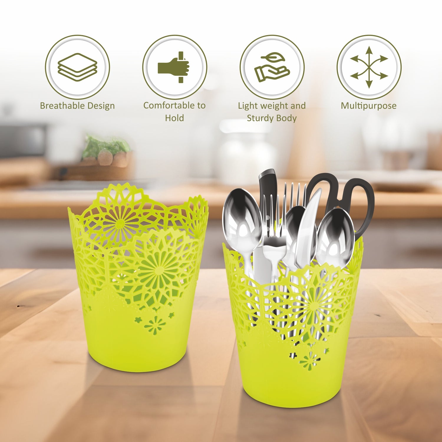 Lacy Tall, Set of 2 Green