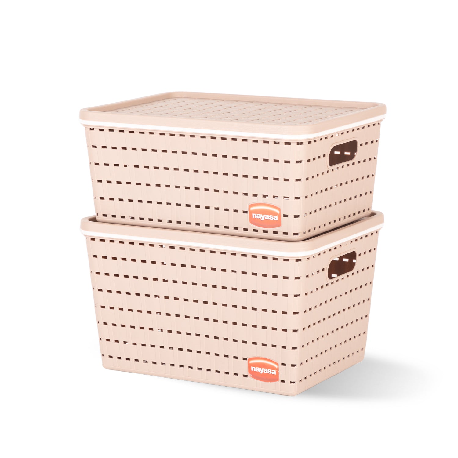 Gloria Basket Set of 2 Peach / Medium + Big