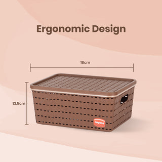 Flower Storage Basket Dark Brown / Medium