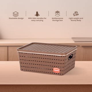 Flower Storage Basket Dark Brown / Medium