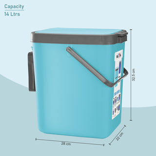 Door Dust Bin Green / 14 Ltrs