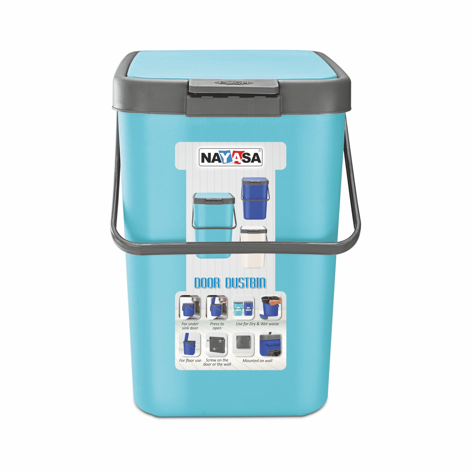 Door Dust Bin Green / 14 Ltrs