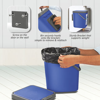 Door Dust Bin Mono Blue / 14 Ltrs
