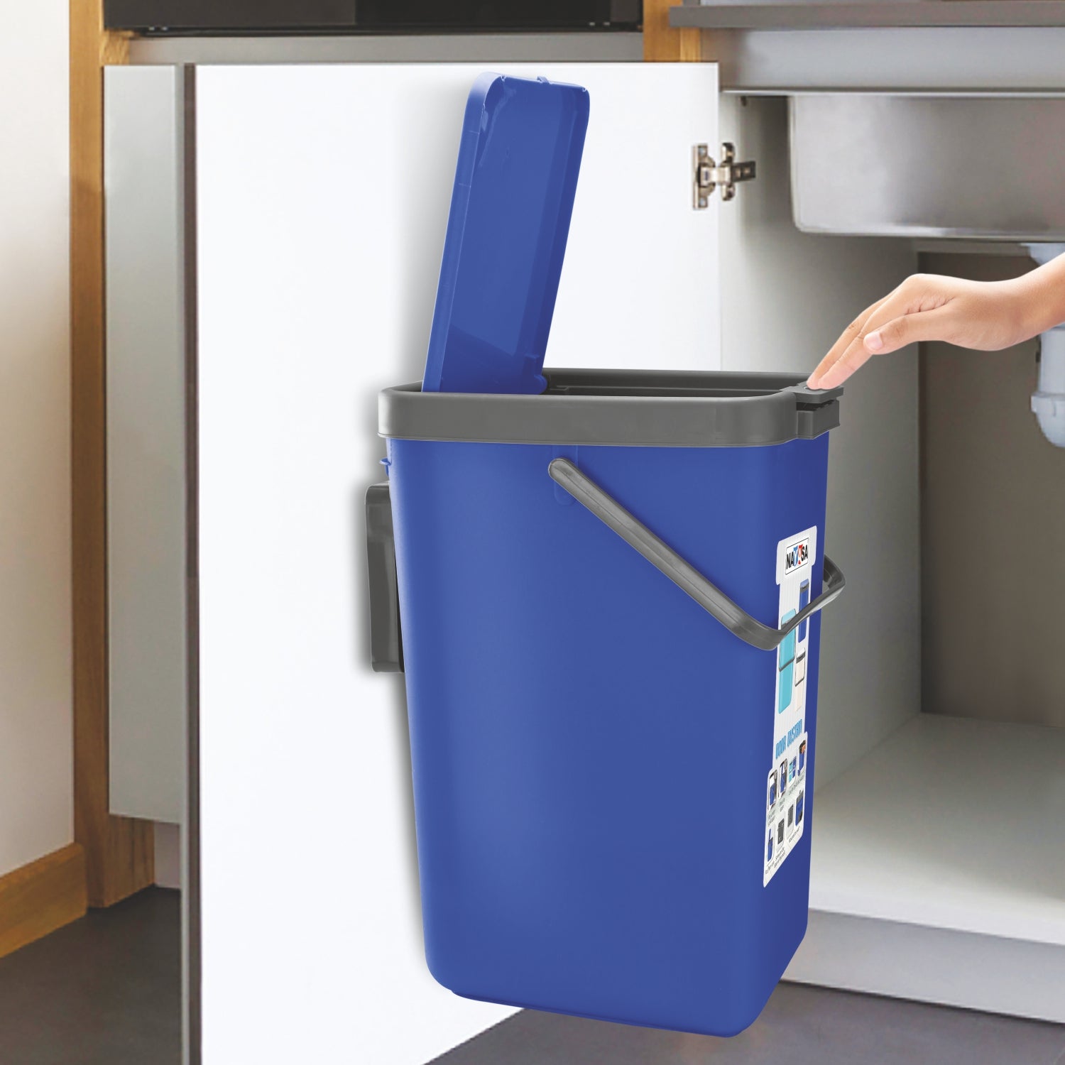 Door Dust Bin Mono Blue / 18 Ltrs