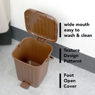 Mikado Waste Paper Dustbin Brown / 12.6 Ltrs