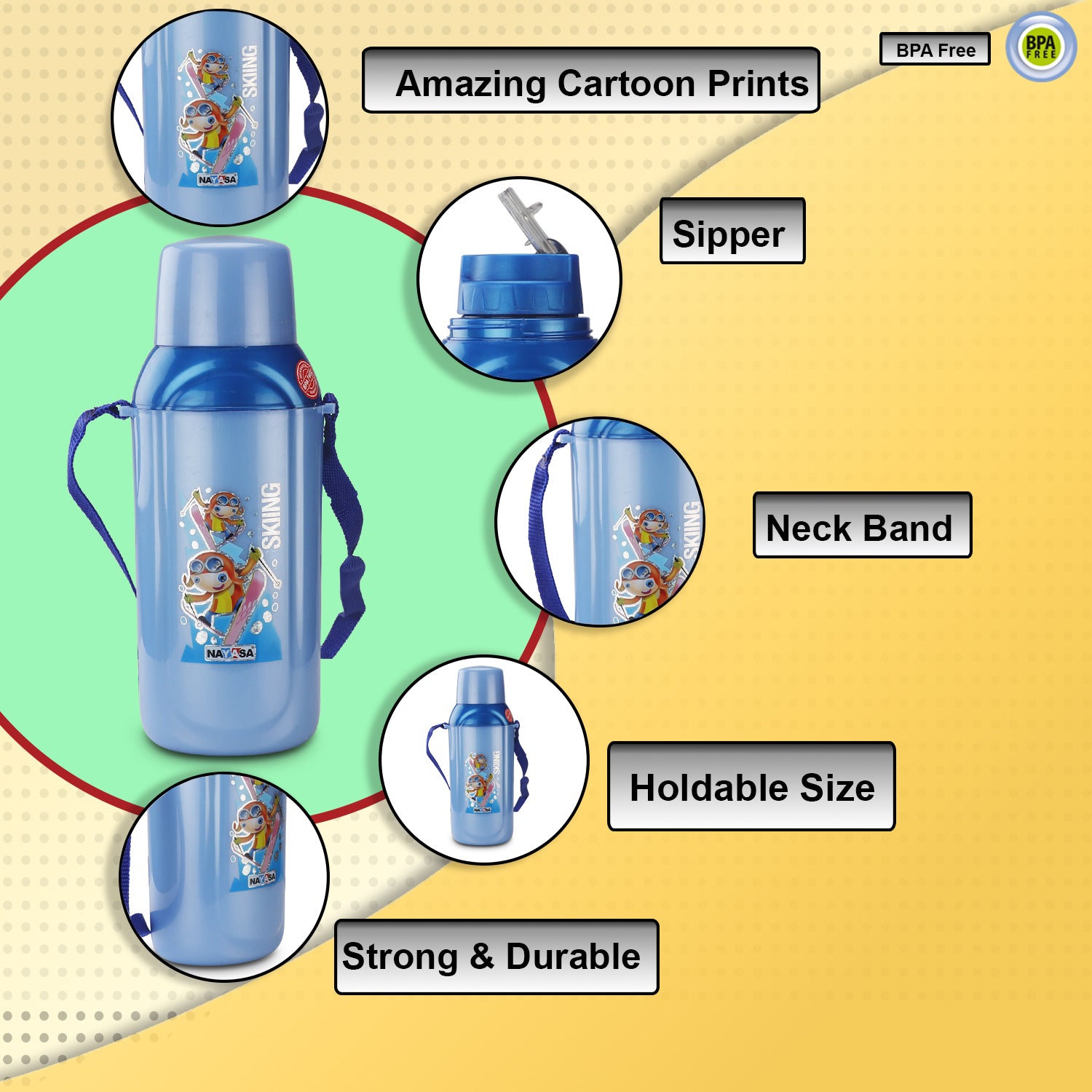 Nippy Kids Water Bottle Blue / 700 ml